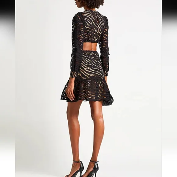 Micheal KorsZebra Eyelet Cotton Cutout Dress - Picture 4 of 8